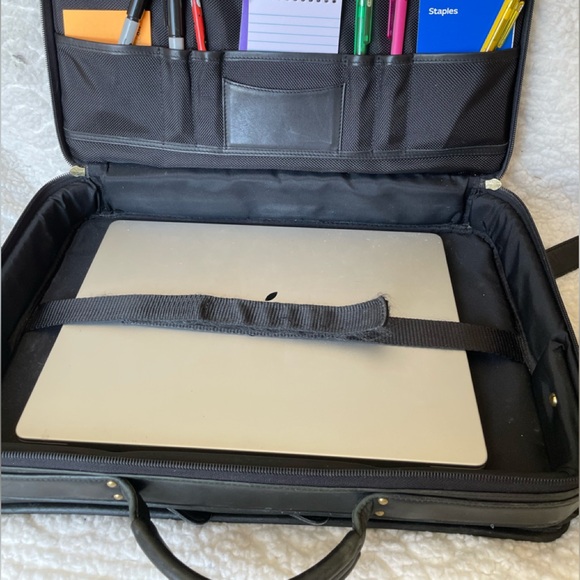 COACH Black Leather Computer / Laptop Brief Case - Picture 6 of 10